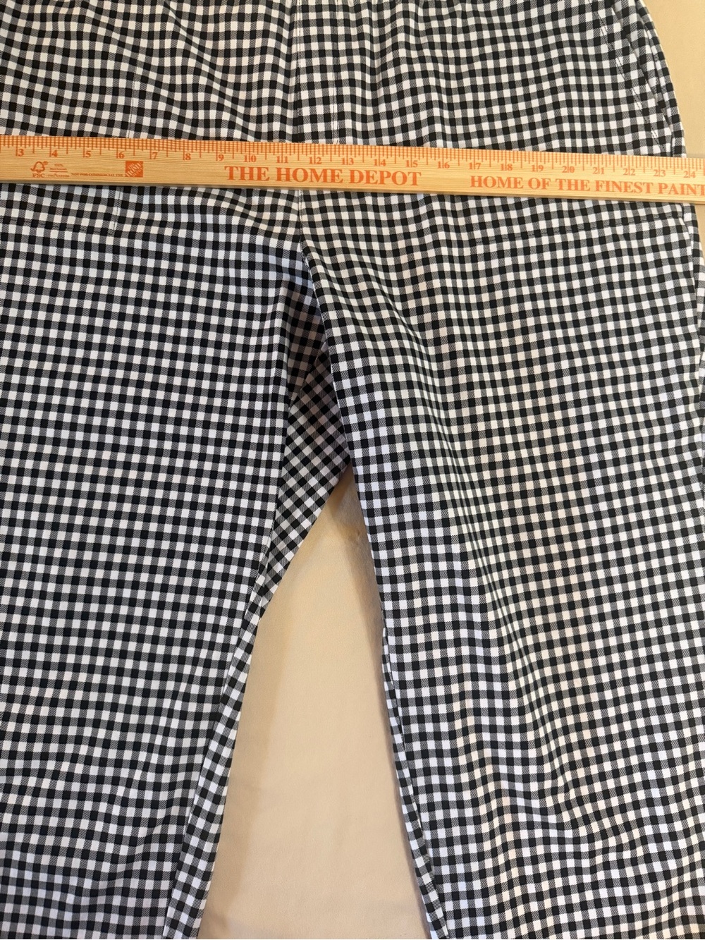 Susan Graver QVC Black White Gingham Crop Pants 2XP Cotton Stretch Pull On - Picture 3 of 12